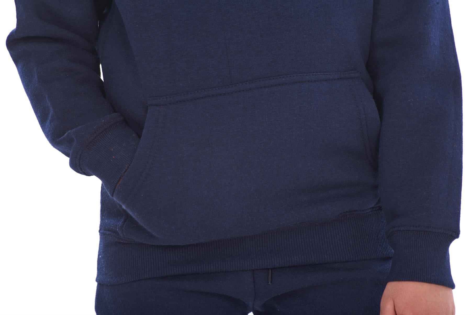 Kids Plain 2 PC Sweat Suit Set , Pullover Cotton Blend Sweatshirt Jogging Bottom