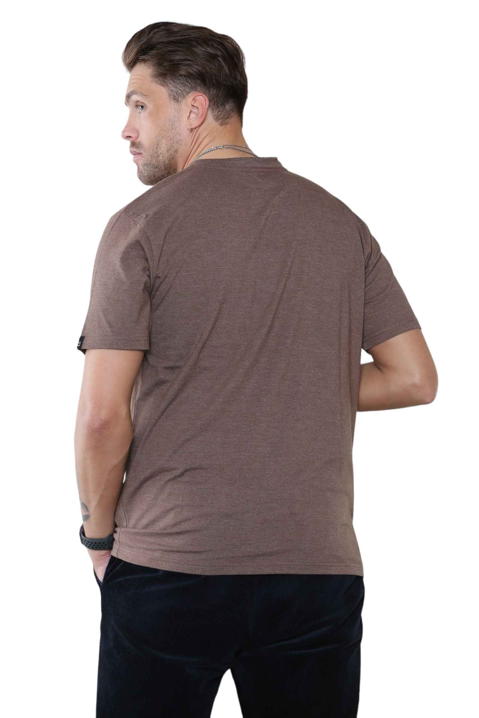 Pack of 5 Men's Henley Shirt Tee Top Plain V Neck Half Sleeves