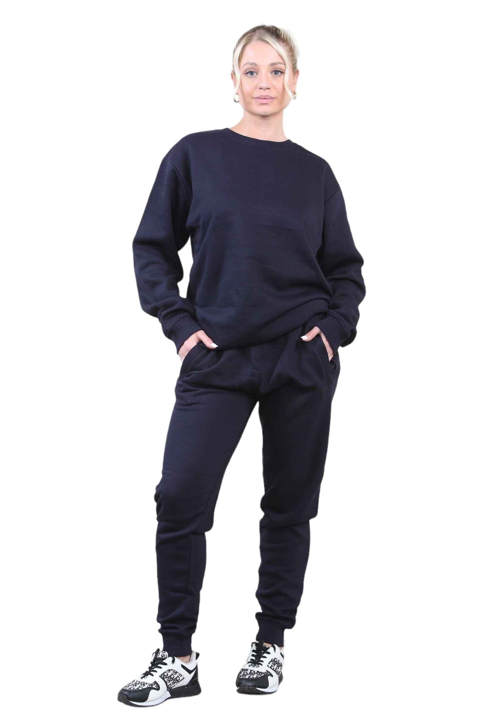 Ladies Tracksuit - 2PC Ladies Sweat Shirt Top & Drawstring Bottom