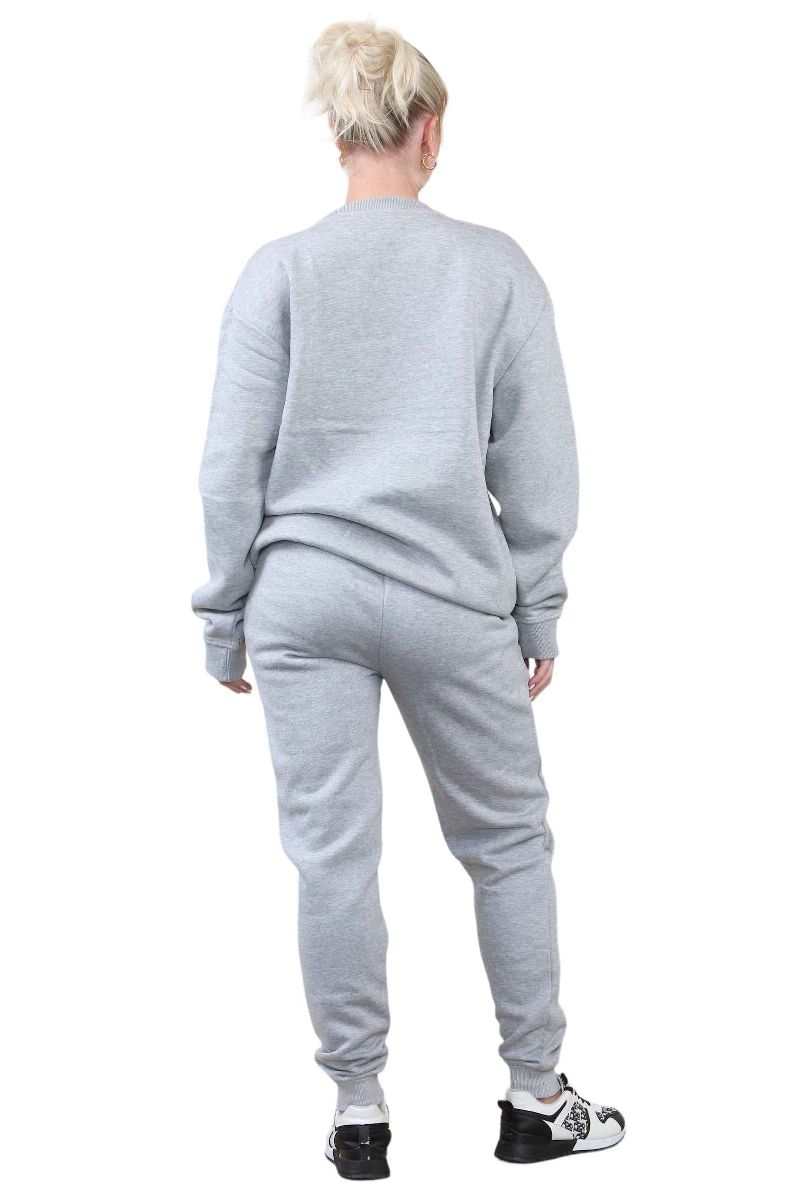 Ladies Tracksuit - 2PC Ladies Sweat Shirt Top & Drawstring Bottom