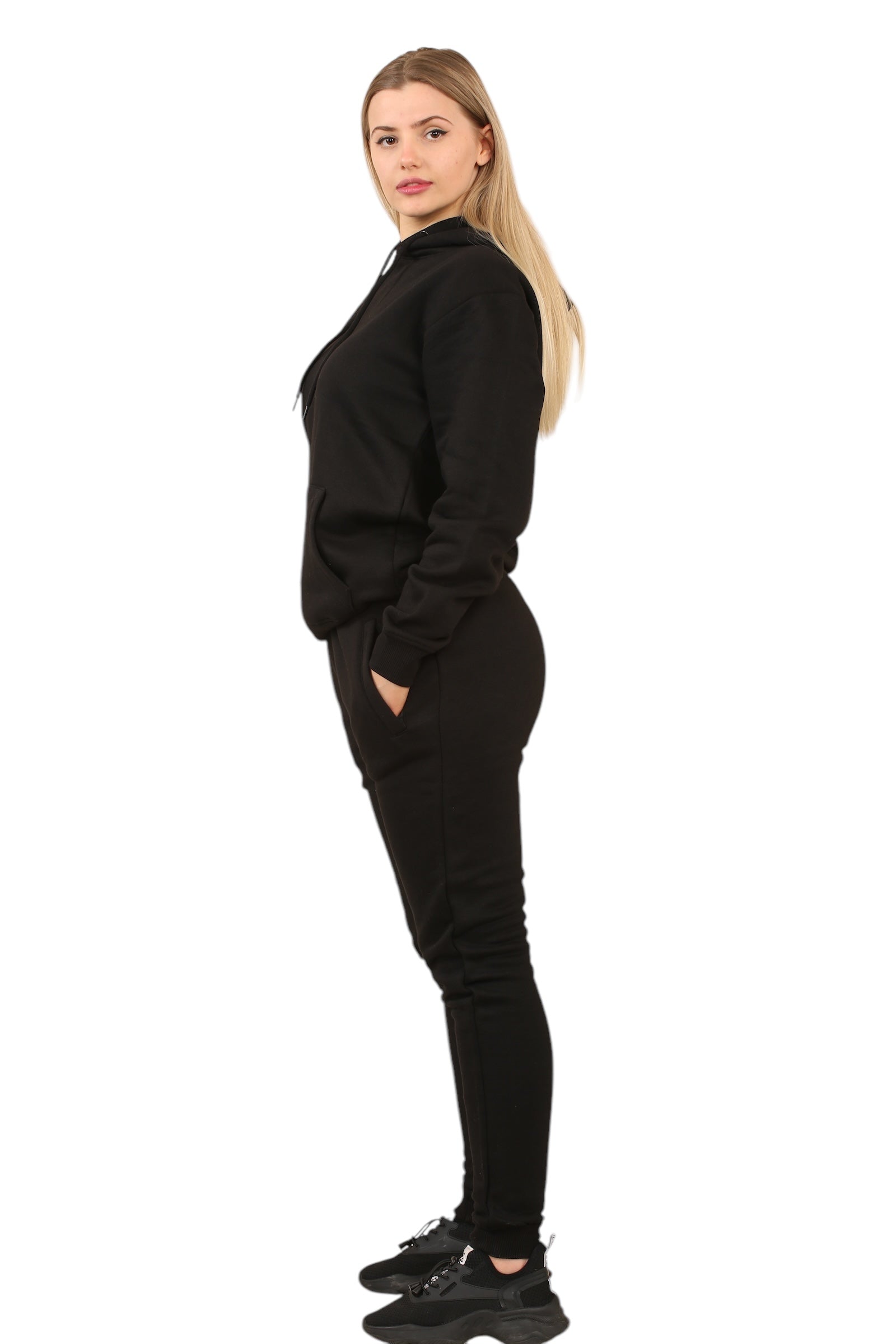 Ladies Hoodie Set - 2PC Ladies Hoodie Top & Drawstring Bottom - Track N Trend