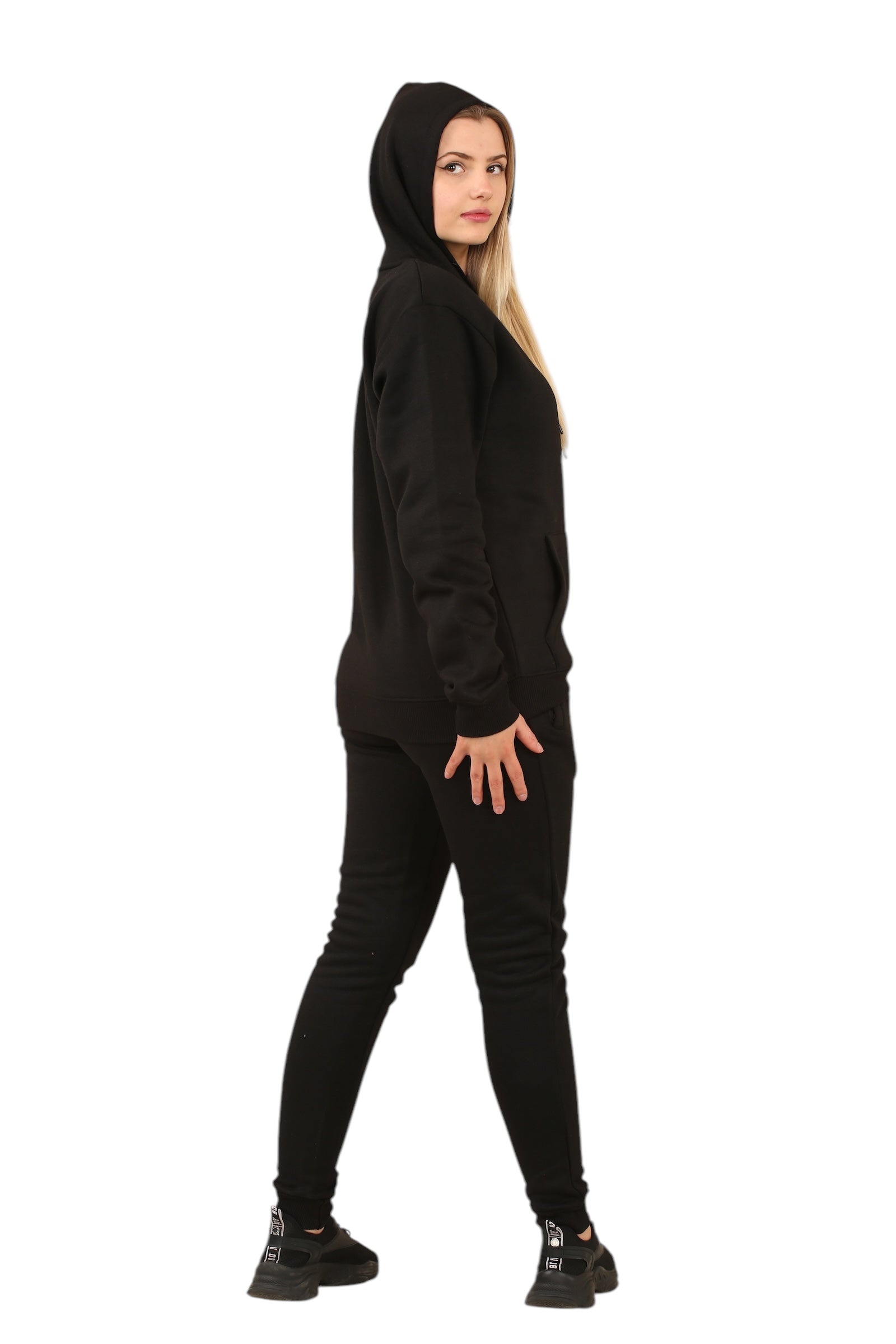 Ladies Hoodie Set - 2PC Ladies Hoodie Top & Drawstring Bottom - Track N Trend