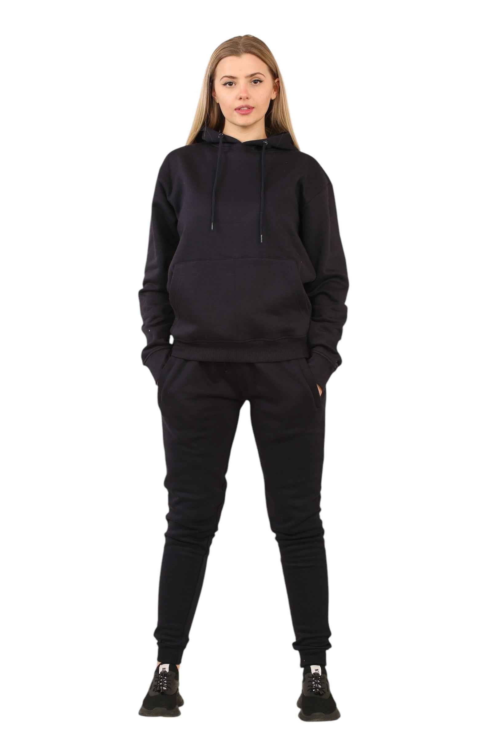 Ladies Hoodie Set - 2PC Ladies Hoodie Top & Drawstring Bottom
