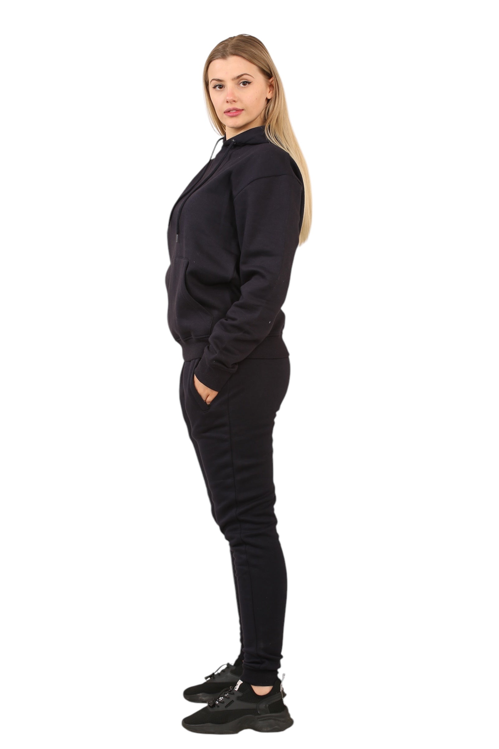 Ladies Hoodie Set - 2PC Ladies Hoodie Top & Drawstring Bottom - Track N Trend