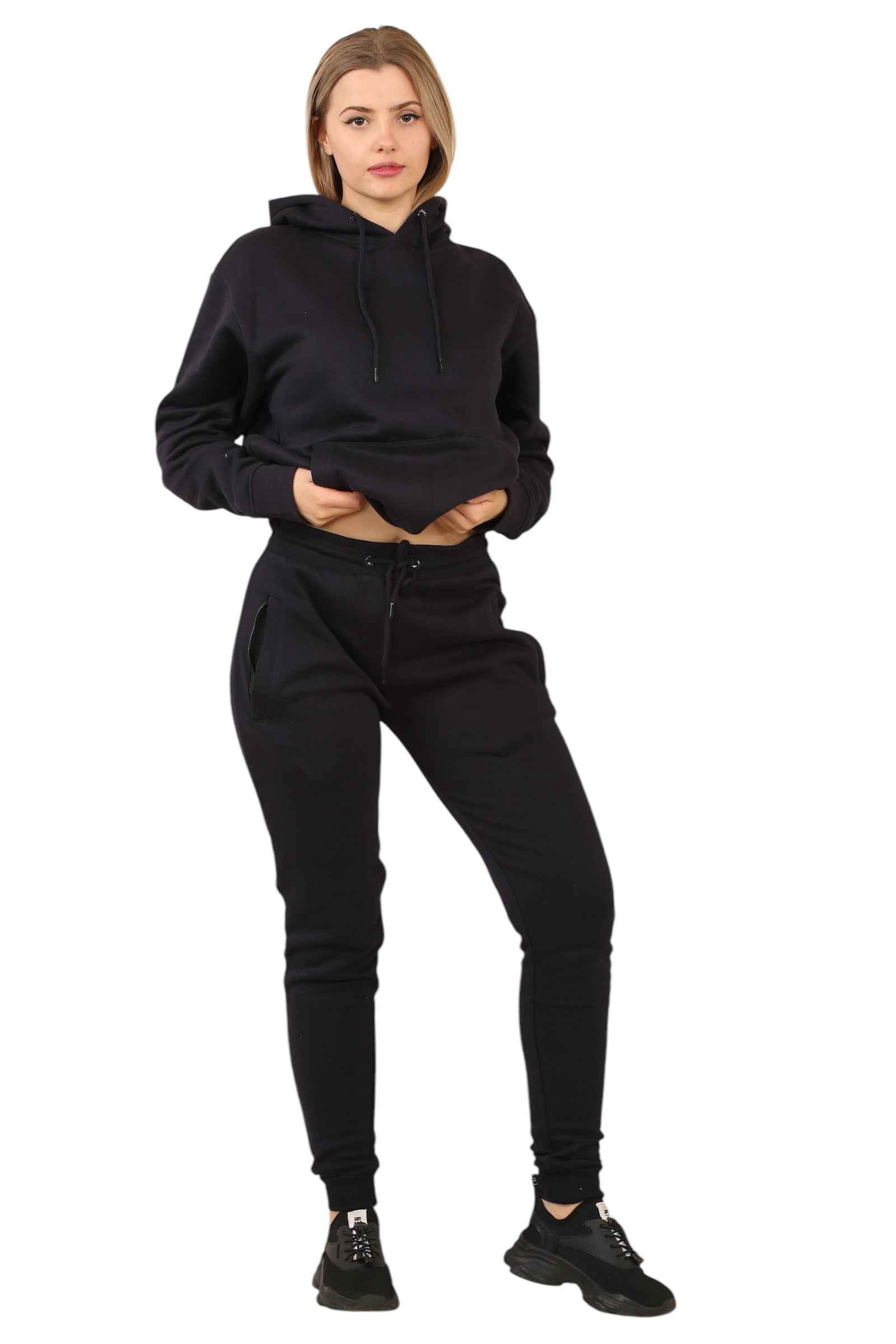 Ladies Hoodie Set - 2PC Ladies Hoodie Top & Drawstring Bottom