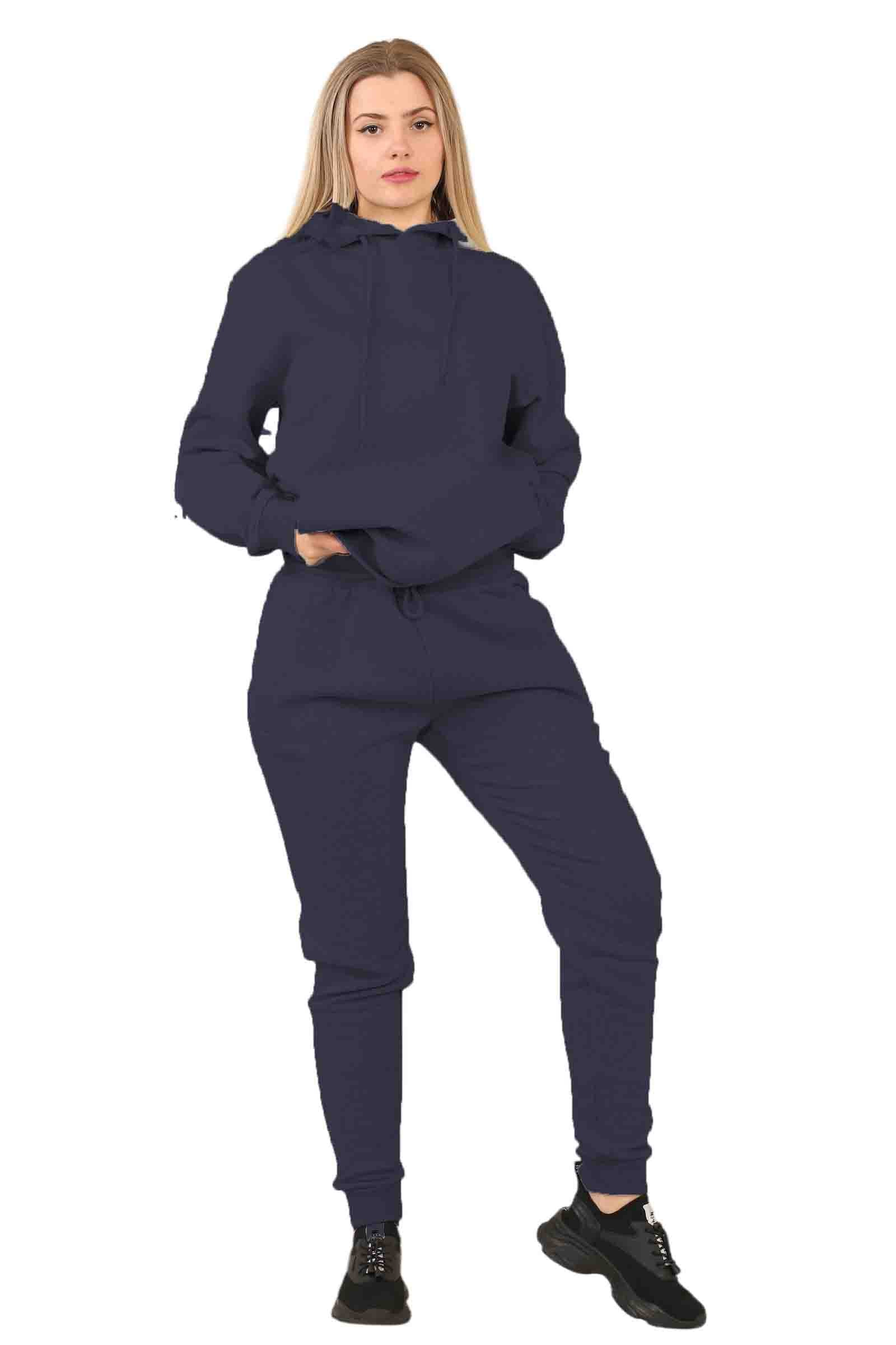 Ladies Hoodie Set - 2PC Ladies Hoodie Top & Drawstring Bottom - Track N Trend
