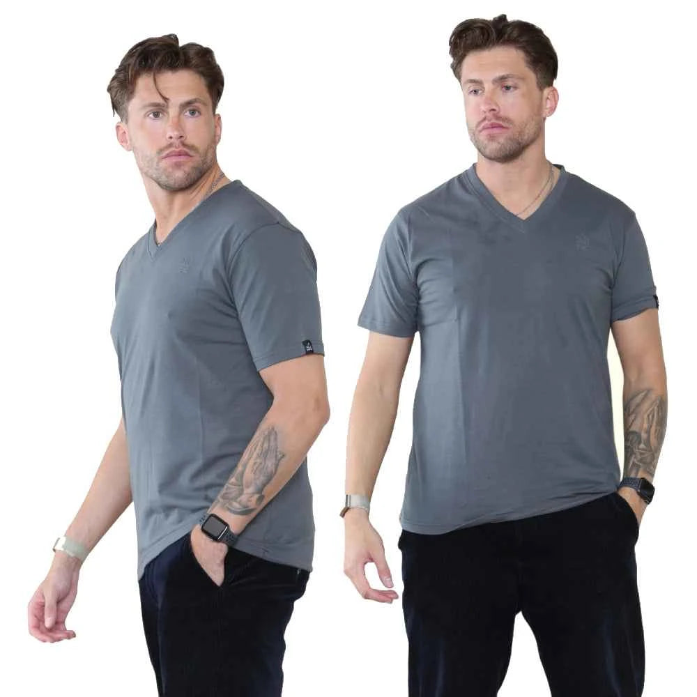 Pack of 4 Organic Cotton Men's V Neck T-Shirts