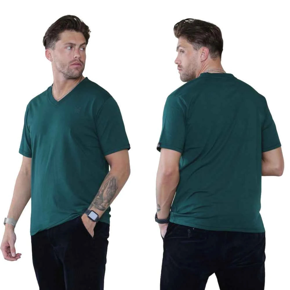 Pack of 4 Organic Cotton Men's V Neck T-Shirts