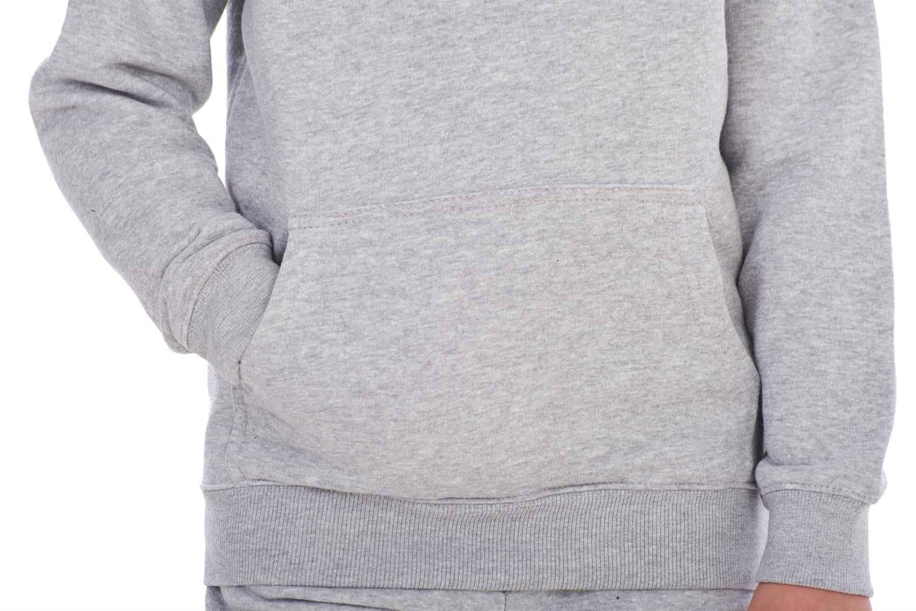 Kids Plain 2 PC Sweat Suit Set , Pullover Cotton Blend Sweatshirt Jogging Bottom