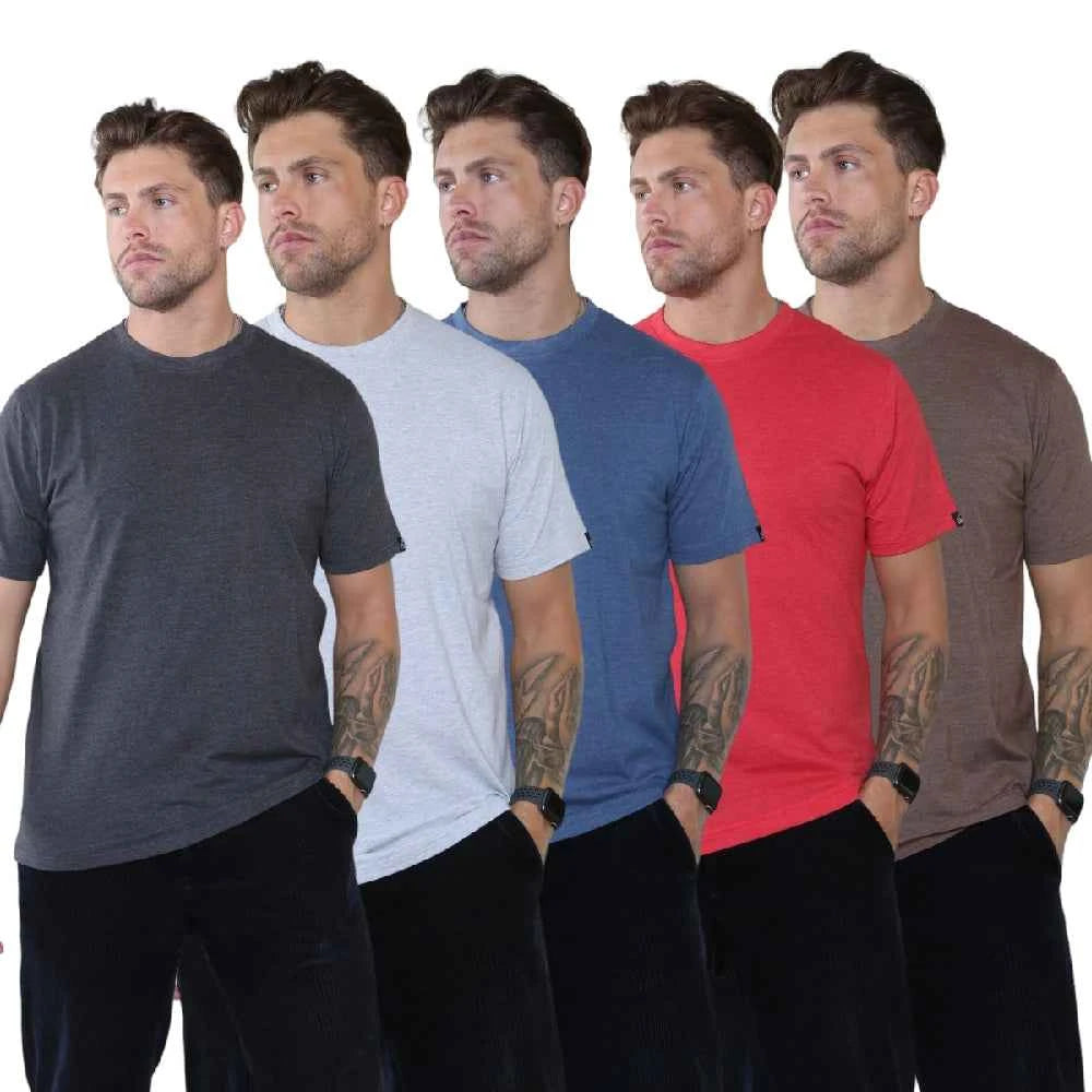 Pack of 5 Crew Neck Half Sleeves Mens Tshirts
