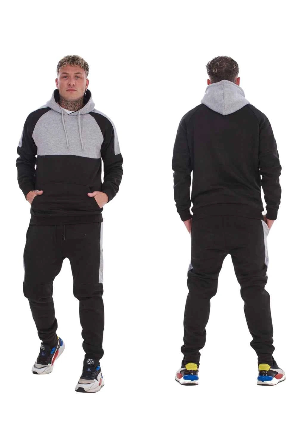 Mens Hooded Panelled Tracksuits