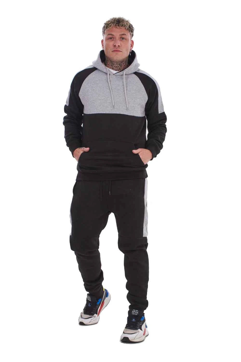 Mens Hooded Panelled Tracksuits