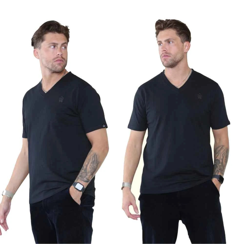 Pack of 4 Organic Cotton Men's V Neck T-Shirts