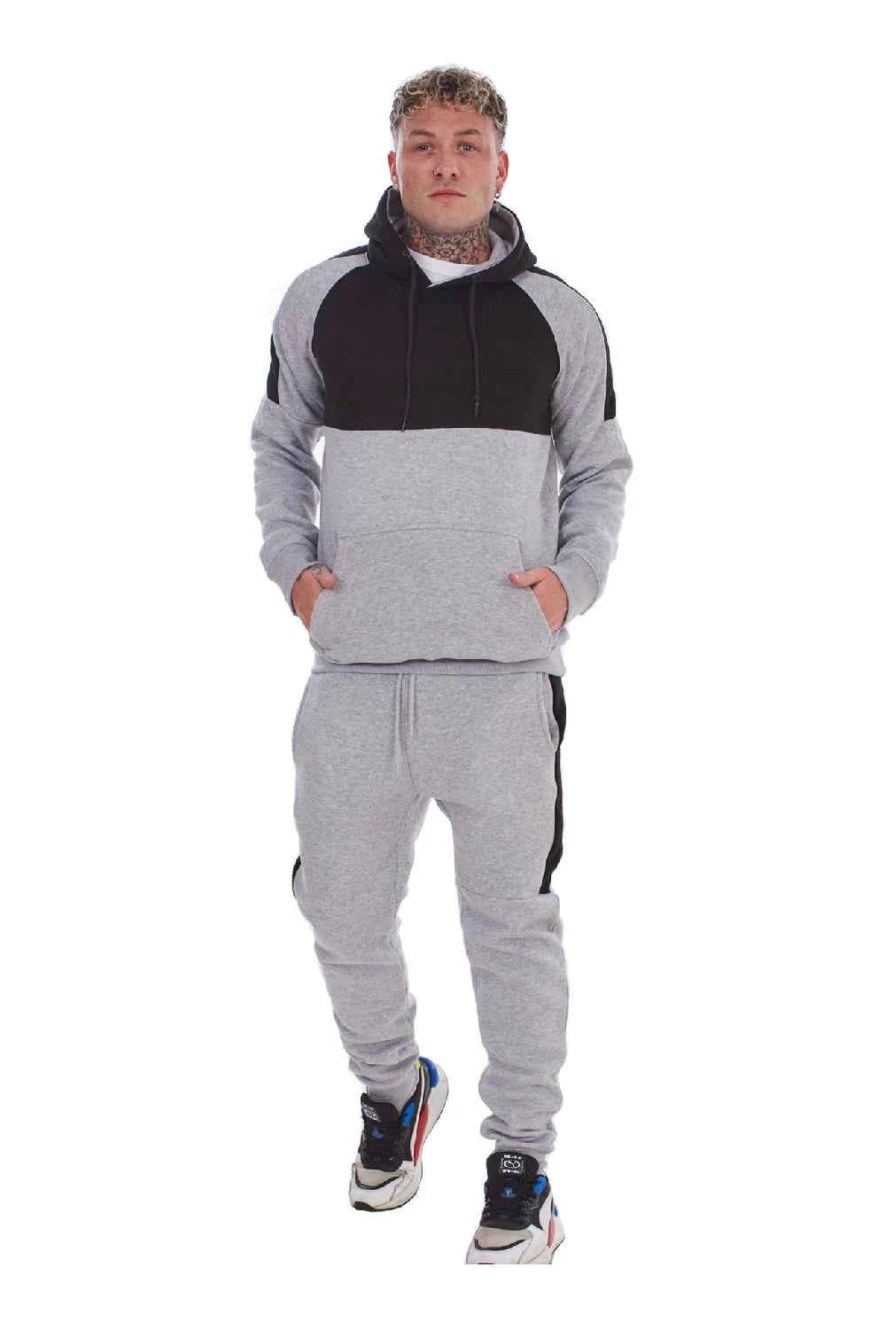 Mens Hooded Panelled Tracksuits
