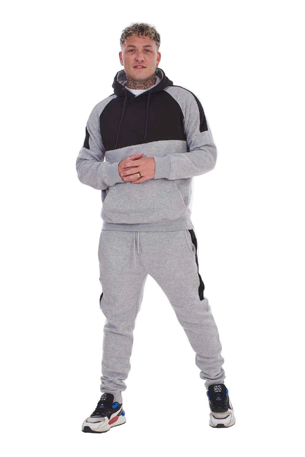 Mens Hooded Panelled Tracksuits