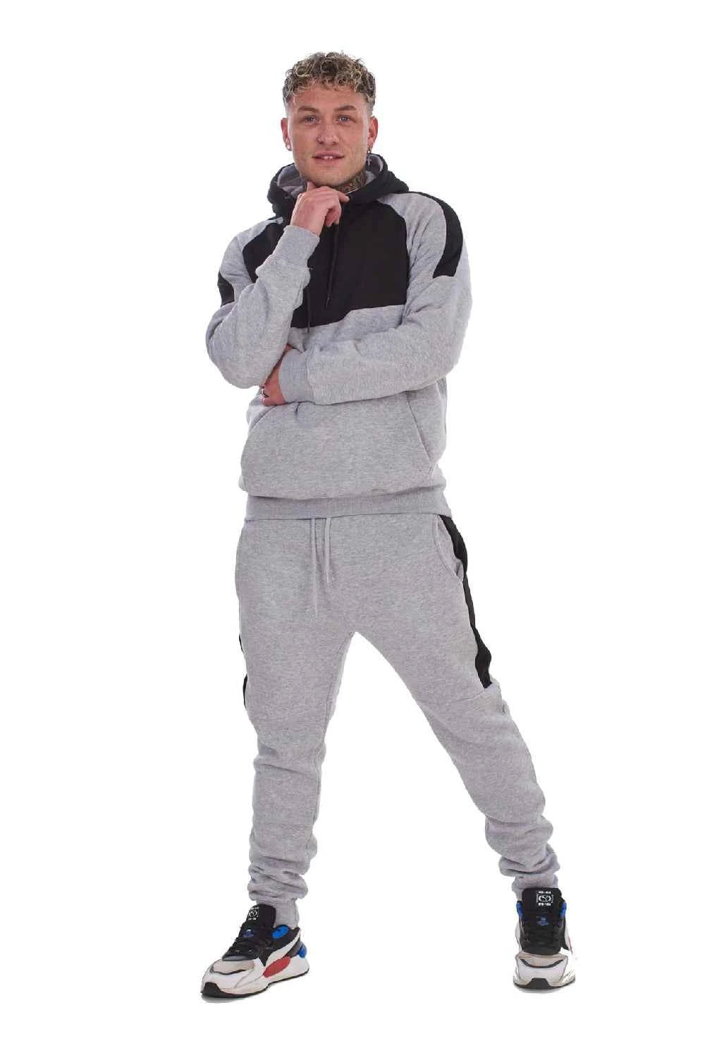 Mens Hooded Panelled Tracksuits