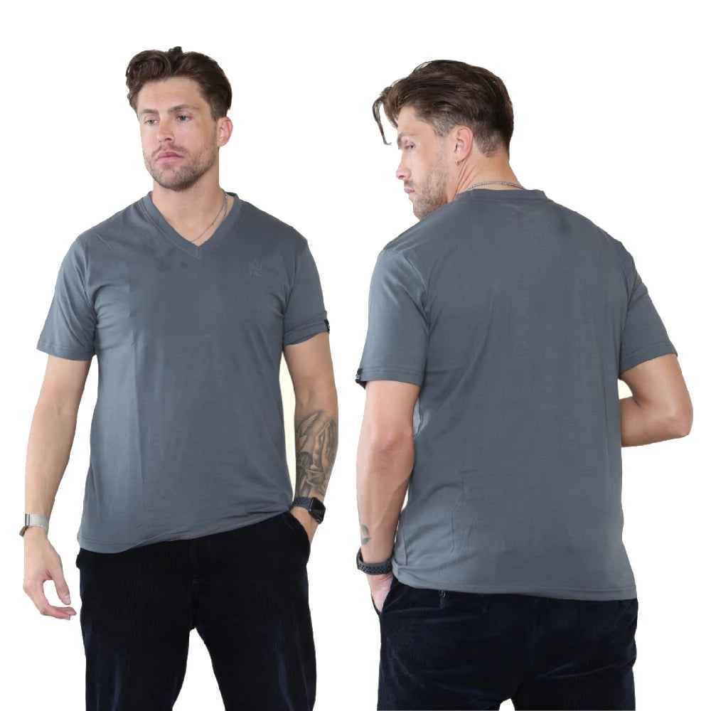 Pack of 4 Organic Cotton Men's V Neck T-Shirts