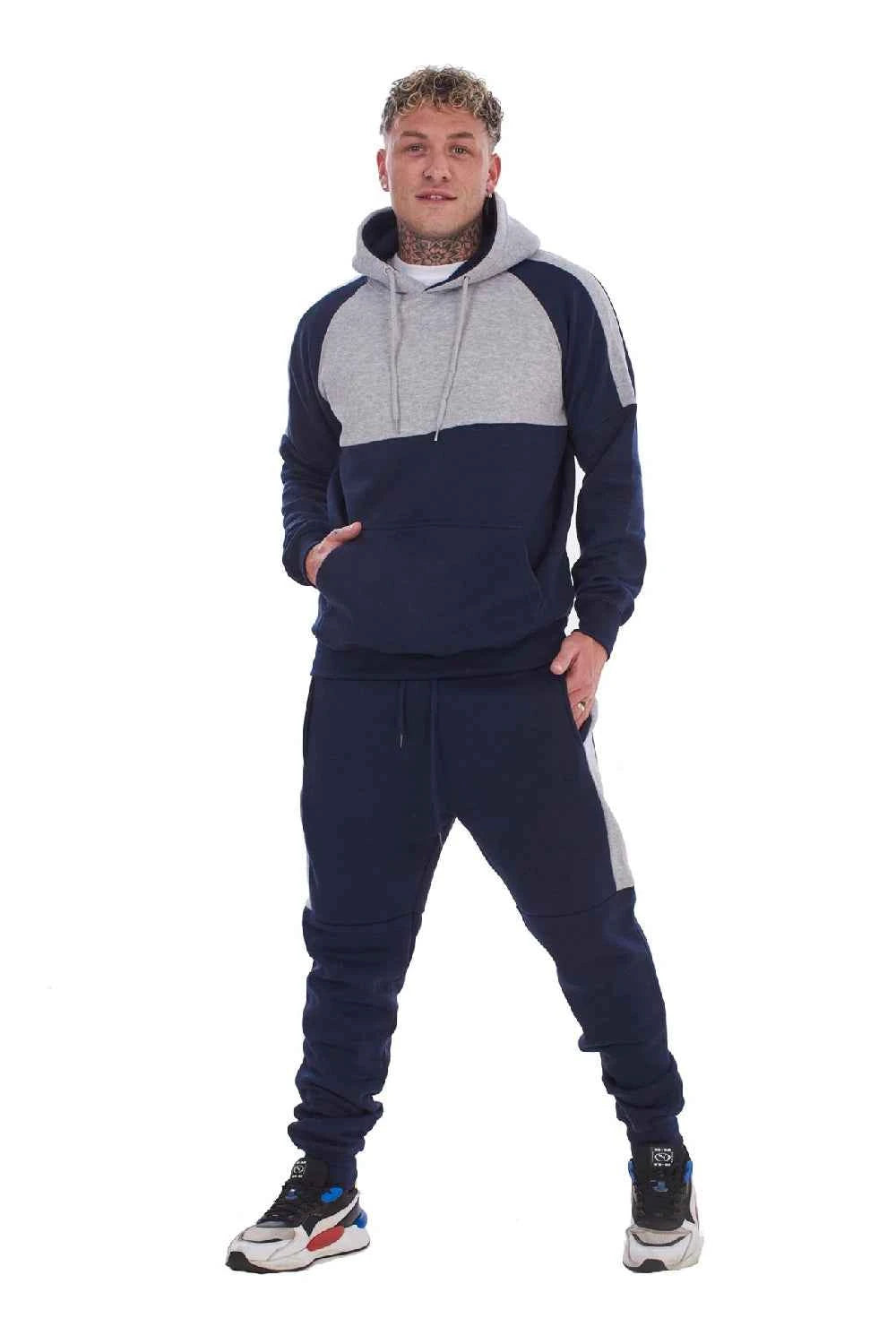 Mens Hooded Panelled Tracksuits
