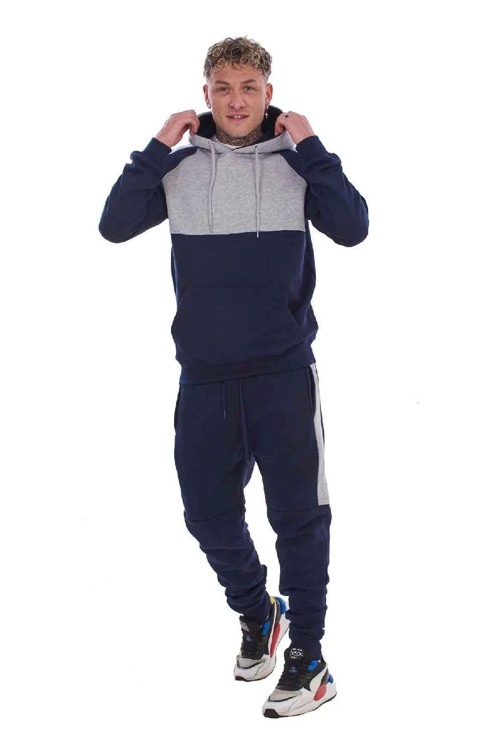 Mens Hooded Panelled Tracksuits