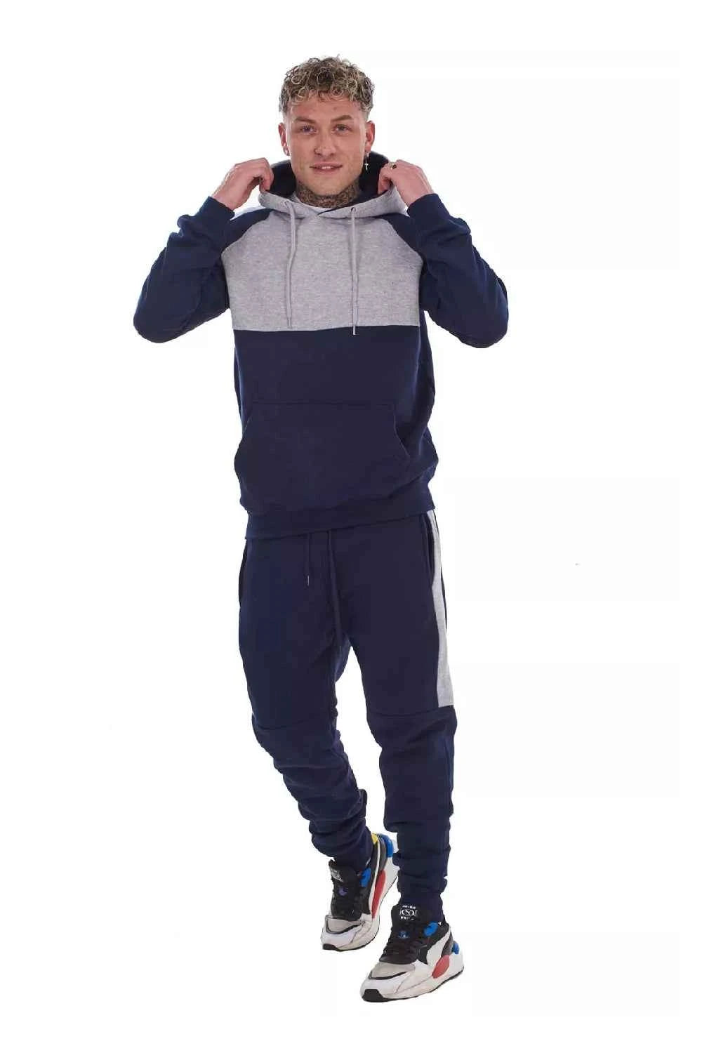 Mens Hooded Panelled Tracksuits