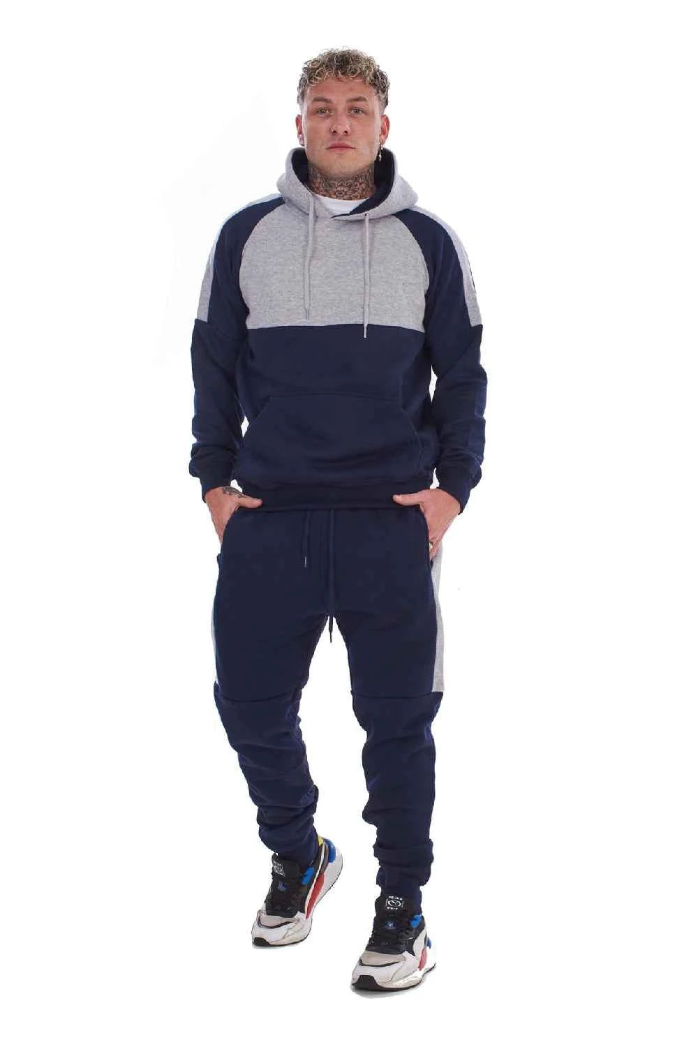 Mens Hooded Panelled Tracksuits