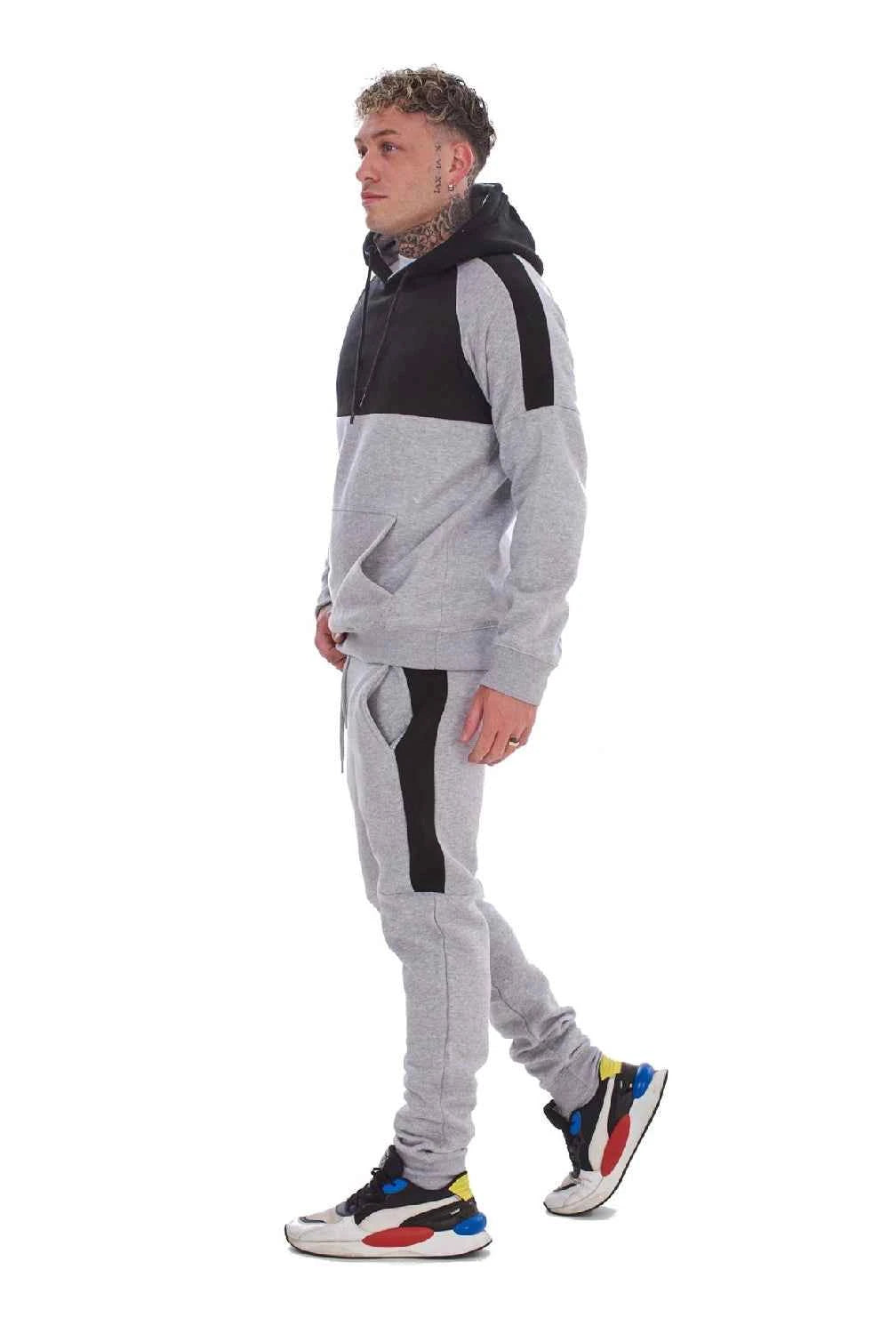Mens Hooded Panelled Tracksuits
