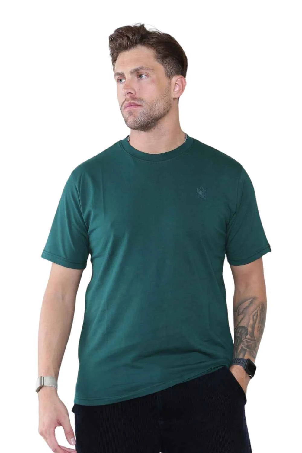 Pack of 4 Organic Cotton Men's Round Neck T-Shirts