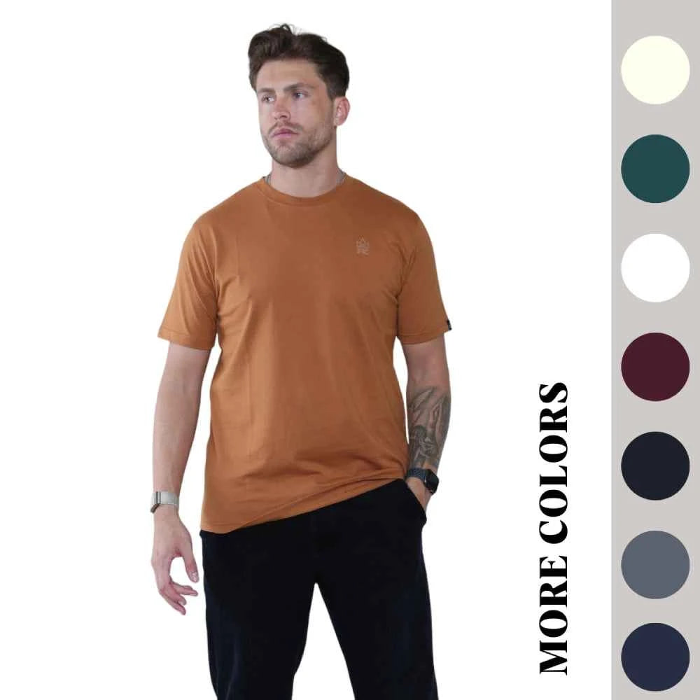 Pack of 4 Organic Cotton Men's Round Neck T-Shirts