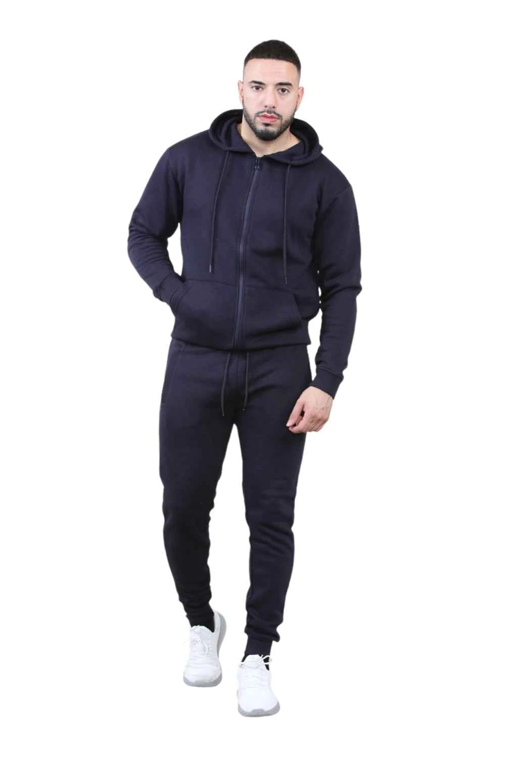Men's 2 pcs Zipper Hoodie & Drawstring Waist Pant Set ,Co-ord Set