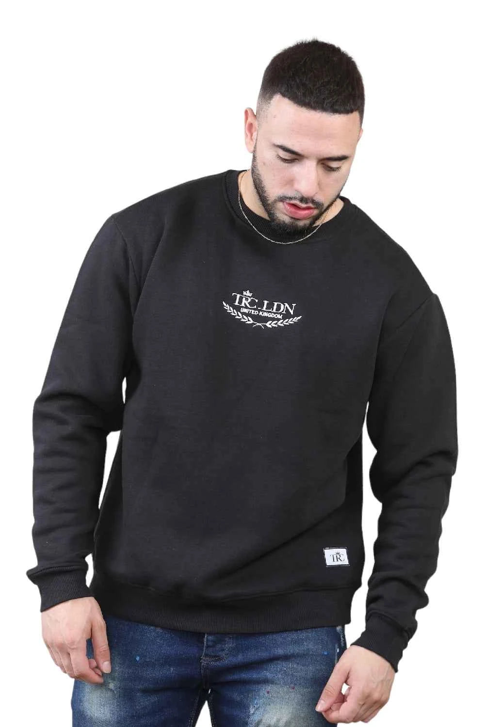 Unisex Loose Graphic Print Round Neck Longsleeves Sweatshirt