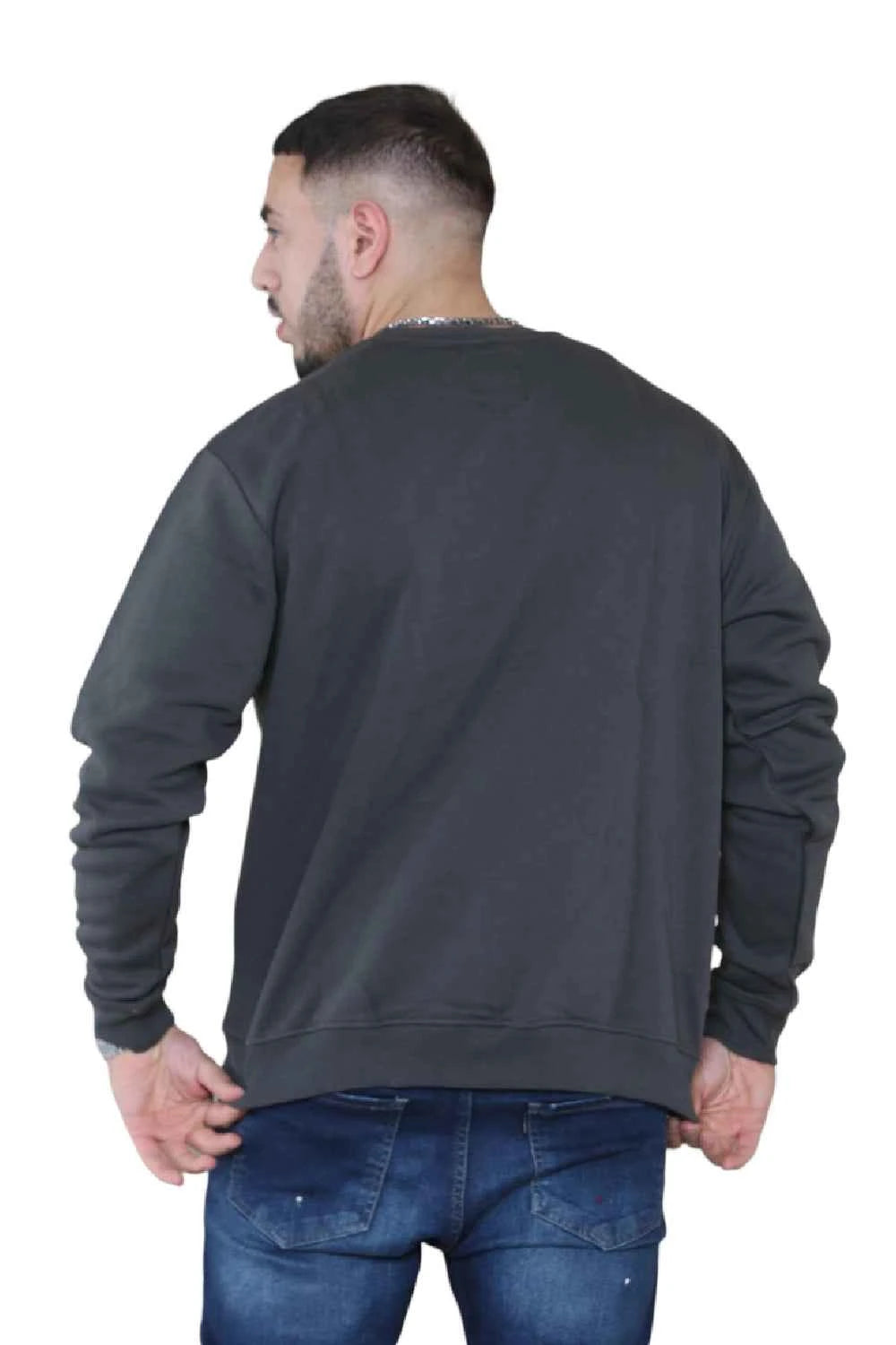 Unisex Loose Graphic Print Round Neck Longsleeves Sweatshirt
