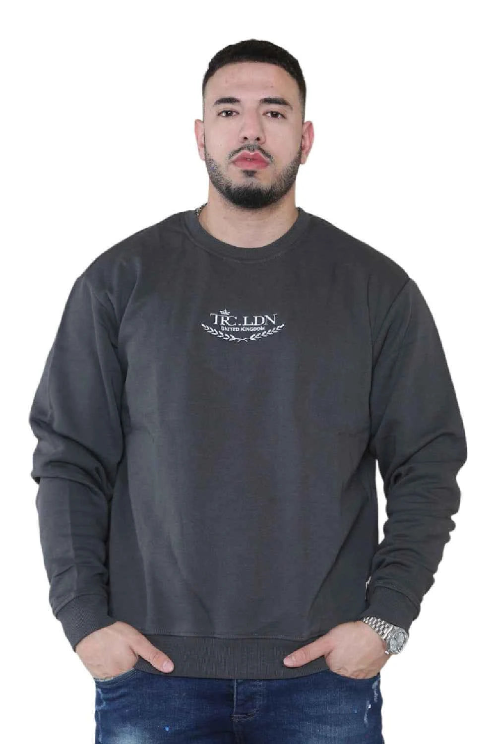 Unisex Loose Graphic Print Round Neck Longsleeves Sweatshirt