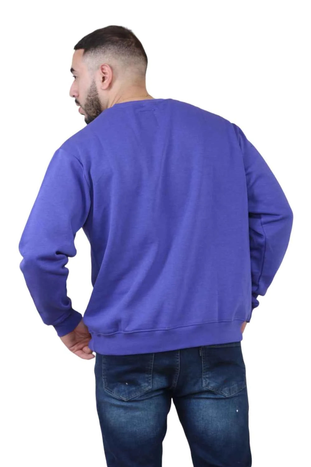 Unisex Loose Graphic Print Round Neck Longsleeves Sweatshirt