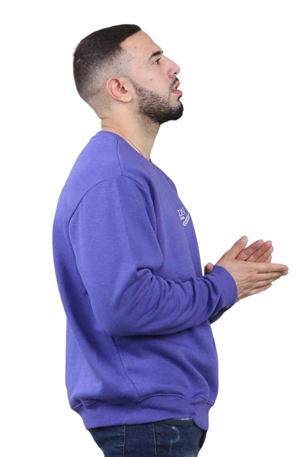 Unisex Loose Graphic Print Round Neck Longsleeves Sweatshirt