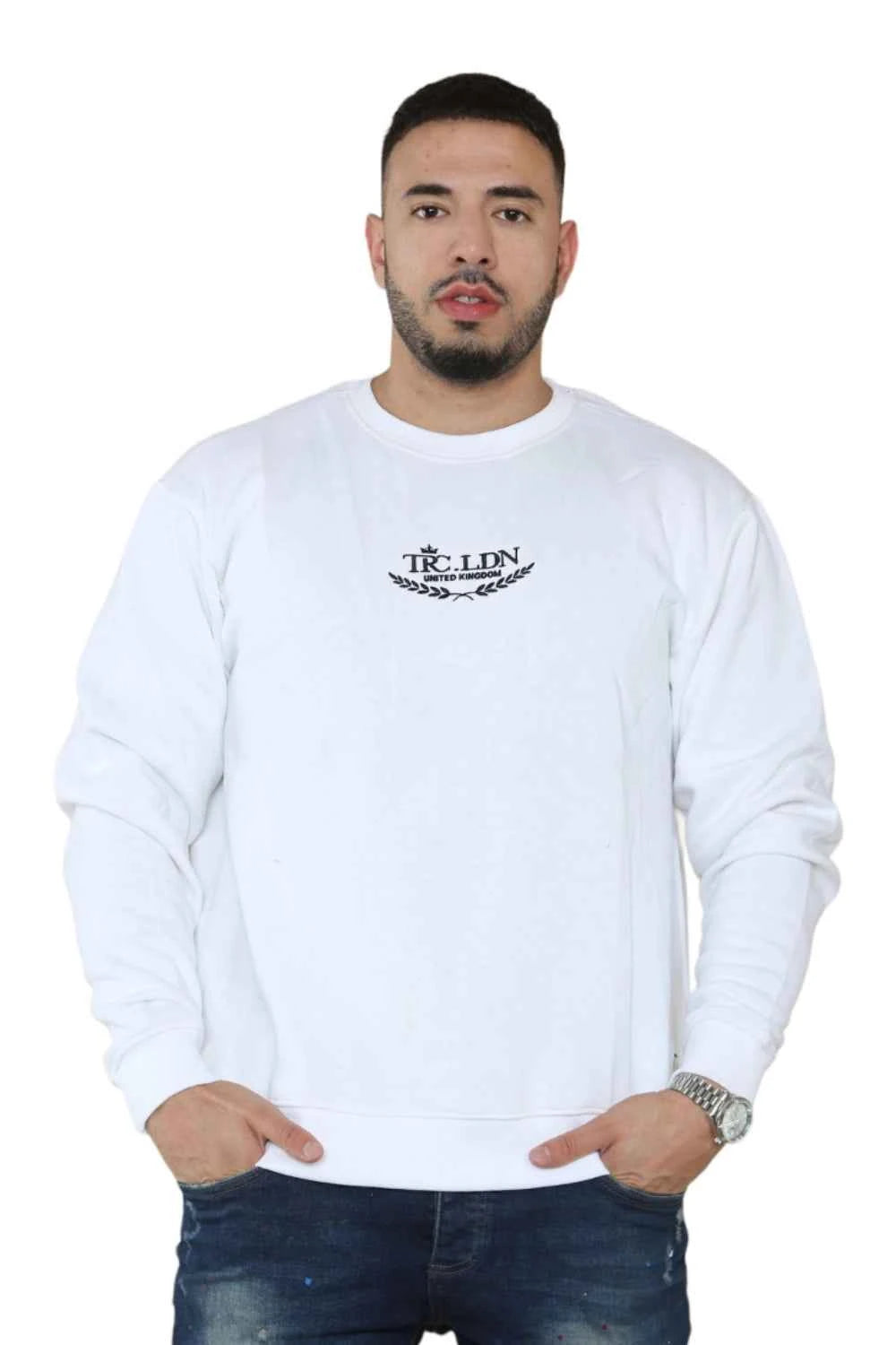 Unisex Loose Graphic Print Round Neck Longsleeves Sweatshirt
