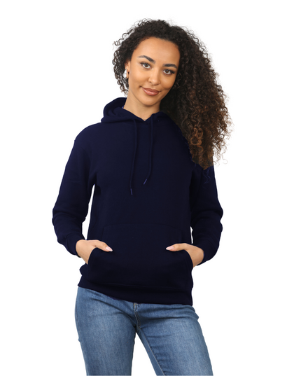 Ladies Pullover Plain Hoodies Branded Pocket Fleece Top