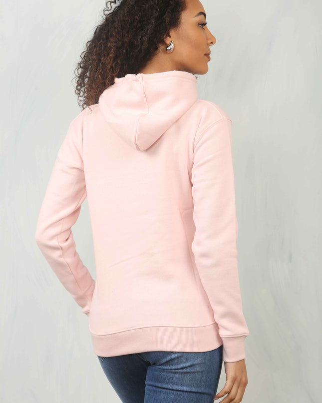 Ladies Pullover Plain Hoodies Branded Pocket Fleece Top
