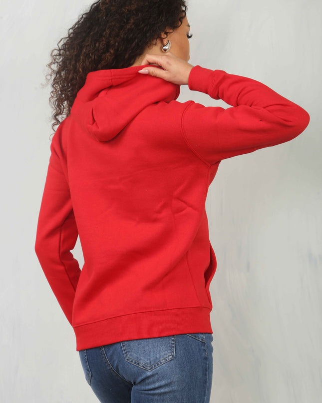 Ladies Pullover Plain Hoodies Branded Pocket Fleece Top
