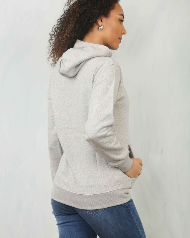 Ladies Pullover Plain Hoodies Branded Pocket Fleece Top