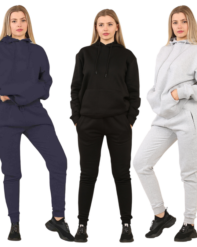 Ladies Hoodie Set - 2PC Ladies Hoodie Top & Drawstring Bottom