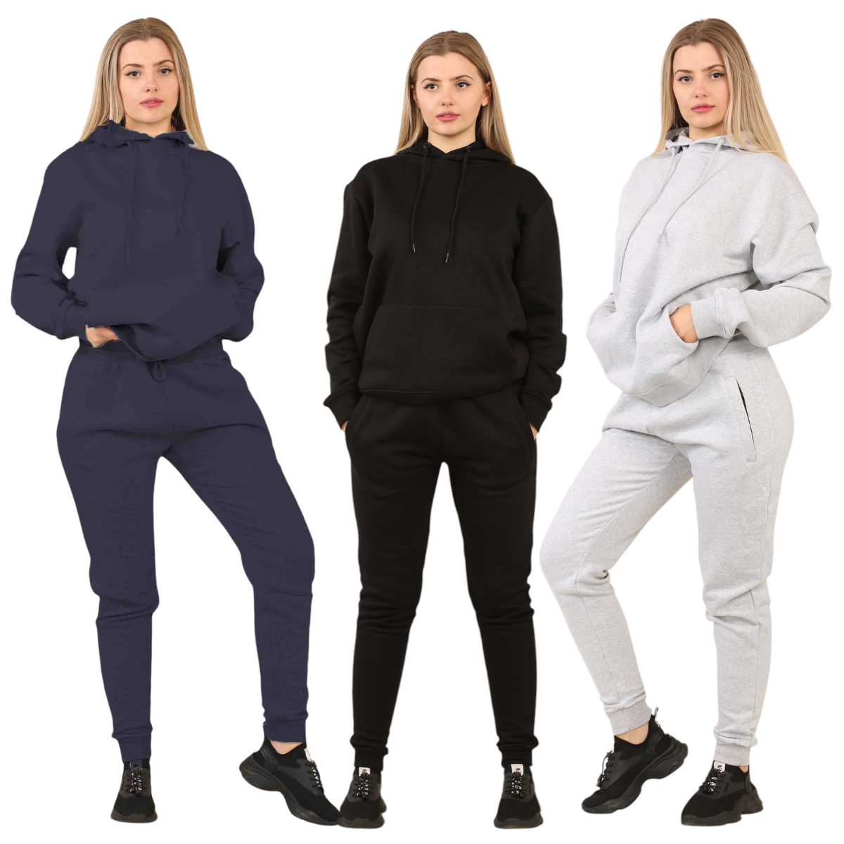 Ladies Hoodie Set - 2PC Ladies Hoodie Top & Drawstring Bottom