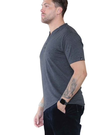 Pack of 5 Men's Henley Shirt Tee Top Plain V Neck Half Sleeves