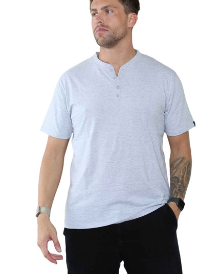 Pack of 5 Men's Henley Shirt Tee Top Plain V Neck Half Sleeves