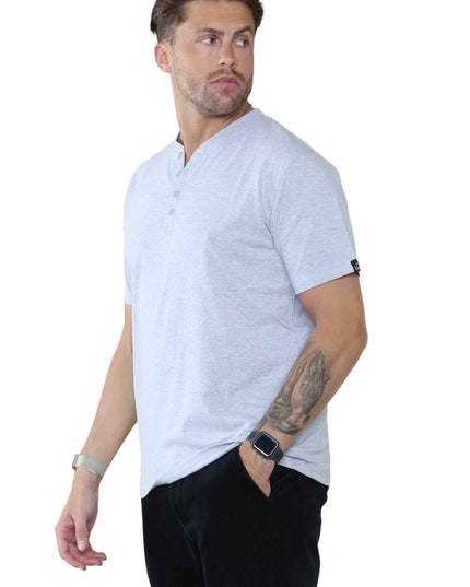 Pack of 5 Men's Henley Shirt Tee Top Plain V Neck Half Sleeves