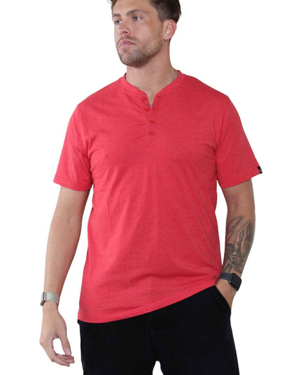 Pack of 5 Men's Henley Shirt Tee Top Plain V Neck Half Sleeves