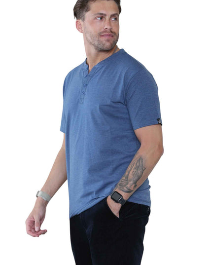 Pack of 5 Men's Henley Shirt Tee Top Plain V Neck Half Sleeves