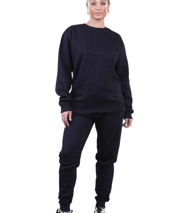 Ladies Tracksuit - 2PC Ladies Sweat Shirt Top & Drawstring Bottom