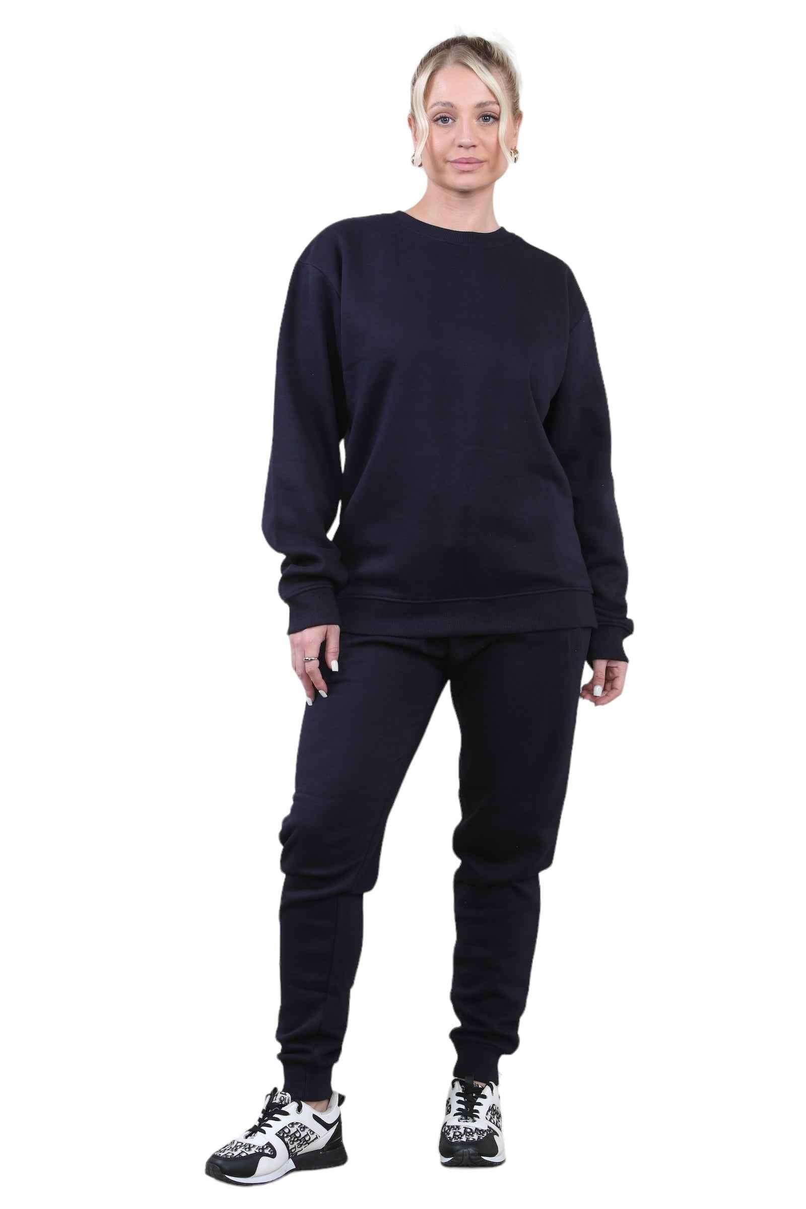 Ladies Tracksuit - 2PC Ladies Sweat Shirt Top & Drawstring Bottom