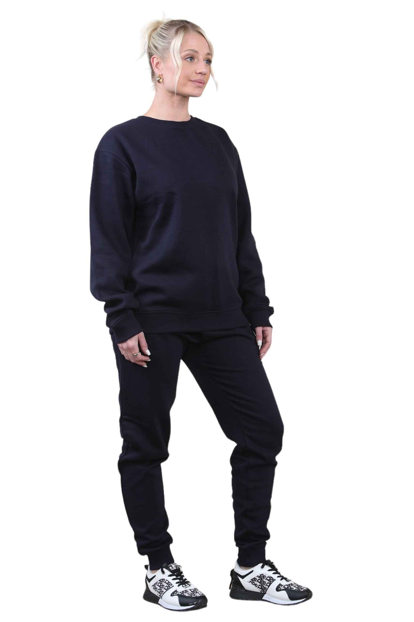 Ladies Tracksuit - 2PC Ladies Sweat Shirt Top & Drawstring Bottom