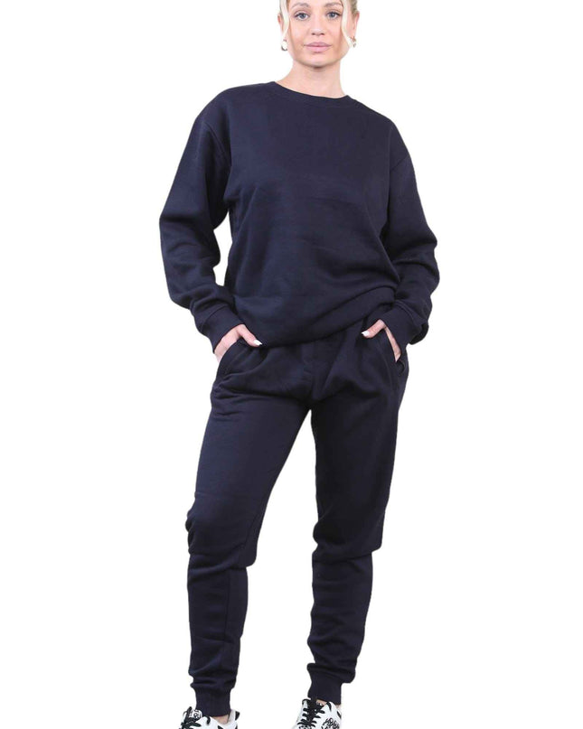 Ladies Tracksuit - 2PC Ladies Sweat Shirt Top & Drawstring Bottom